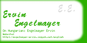 ervin engelmayer business card
